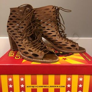 Jeffrey Campbell Leather Lace-up Booties